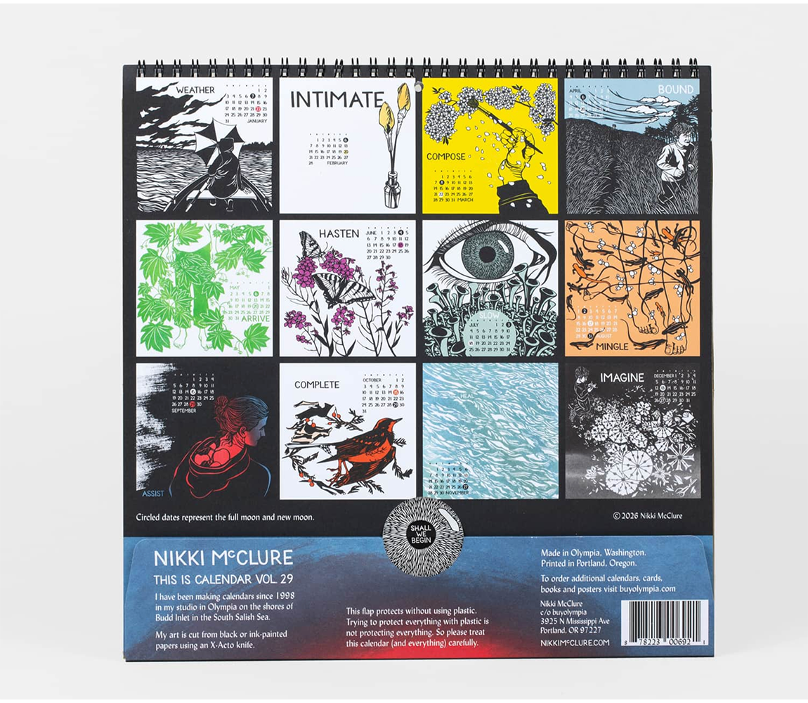 Shall We Begin 2027 Wall Calendar - Nikki McClure